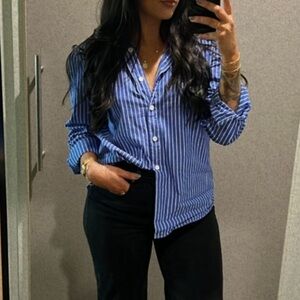 Donated: Blue Striped Shirt - donating 5/7